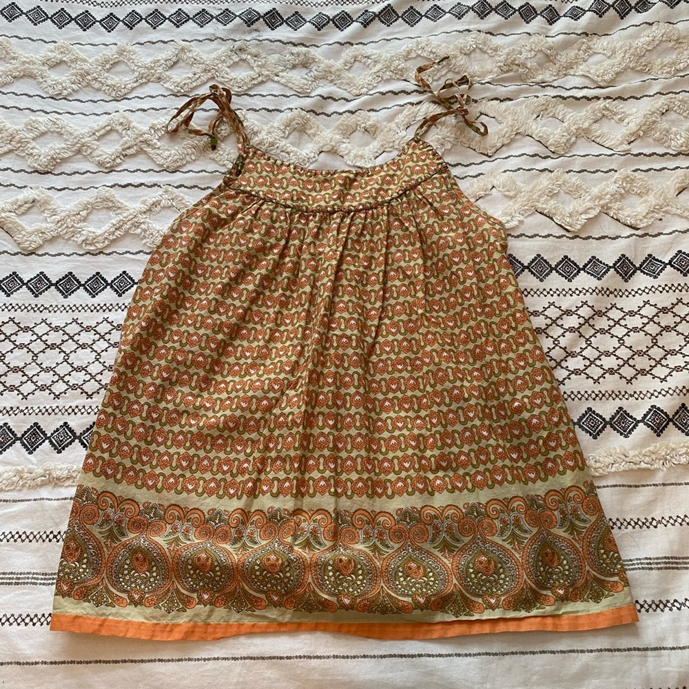 Vintage Lucky Brand 70’s print tank top size small